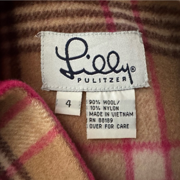 Lilly Pulitzer Reversible Plaid and Pink Mini Wool Skirt - Picture 7 of 7